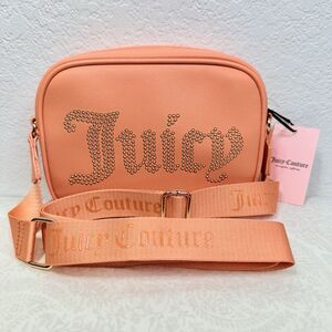 Juicy Couture Obsession Camera Crossbody Peach Fuzz Thick Adjustable Strap NWT